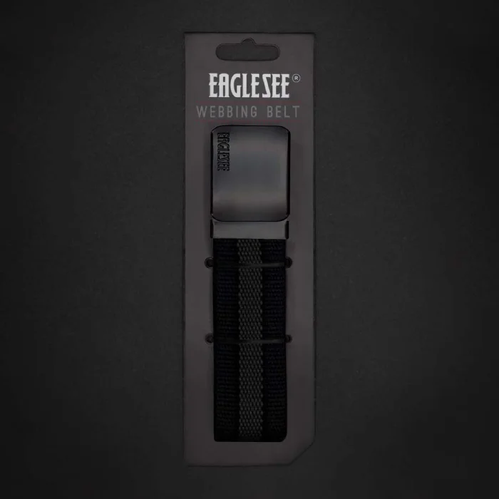 Black Dark Grey Line Belt