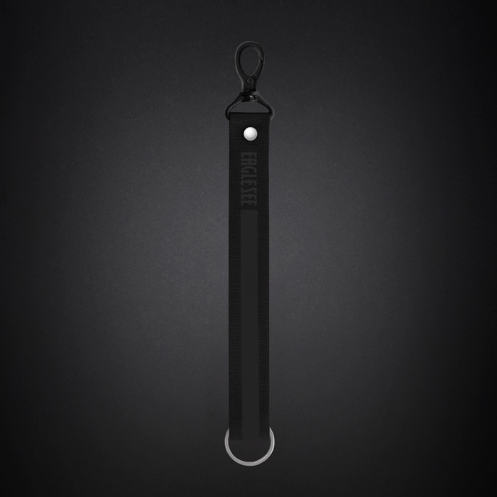 Medium Black Text Linee Lanyard 