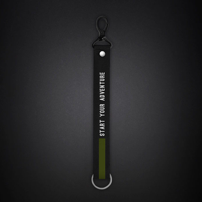  Medium Green Text Line Lanyard 
