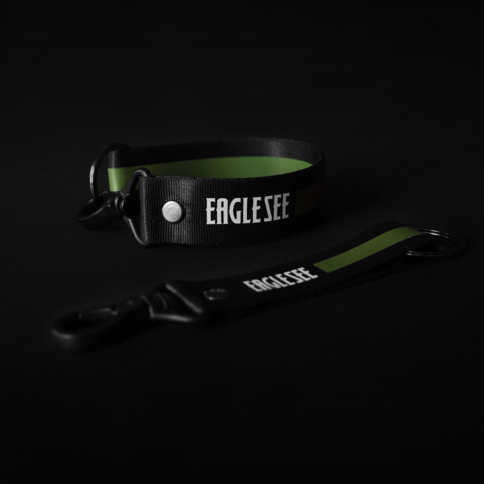 Small Green Text Line Lanyard