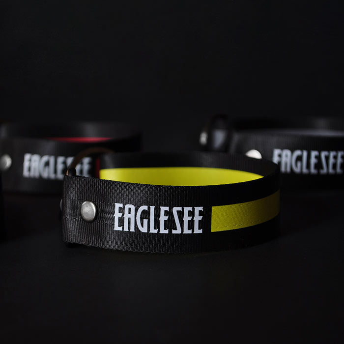 Small Yellow Text Line Lanyard