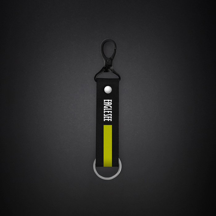 Small Yellow Text Line Lanyard