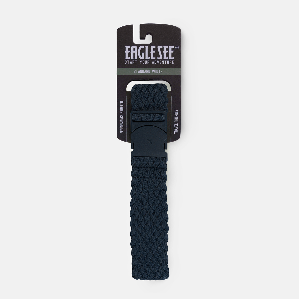 Standard Woven Dark Blue Stretch Belt