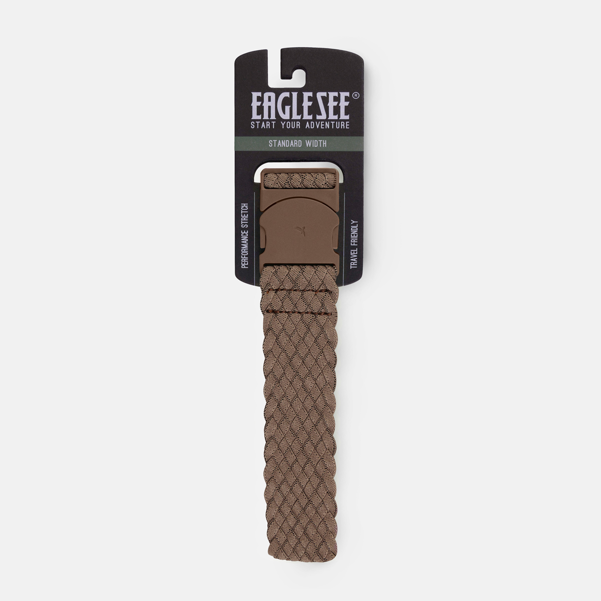 Standard Woven Brown Stretch Belt