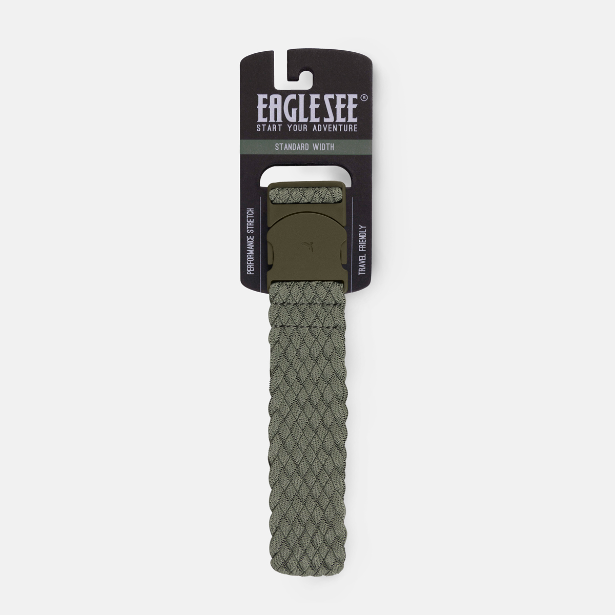 Standard Woven Olive Green Stretch Belt