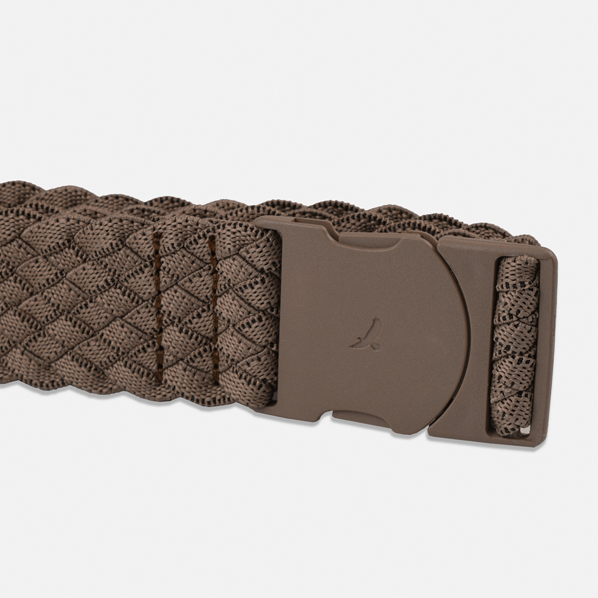 Slim Woven Brown Stretch Belt