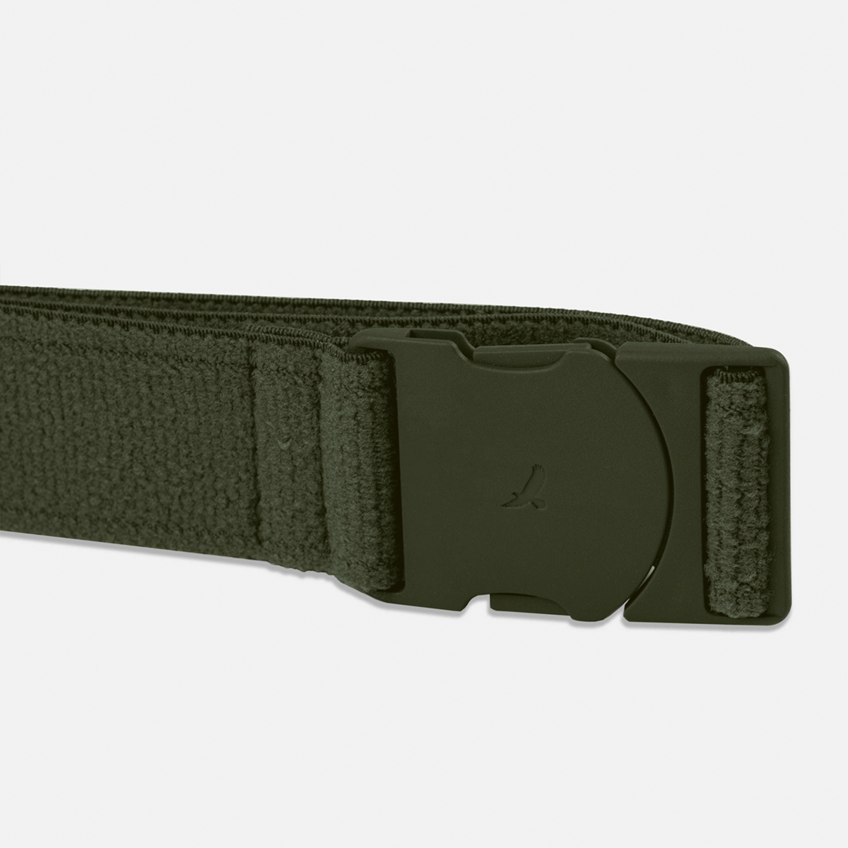 Slim Simple Olive Green Stretch Belt