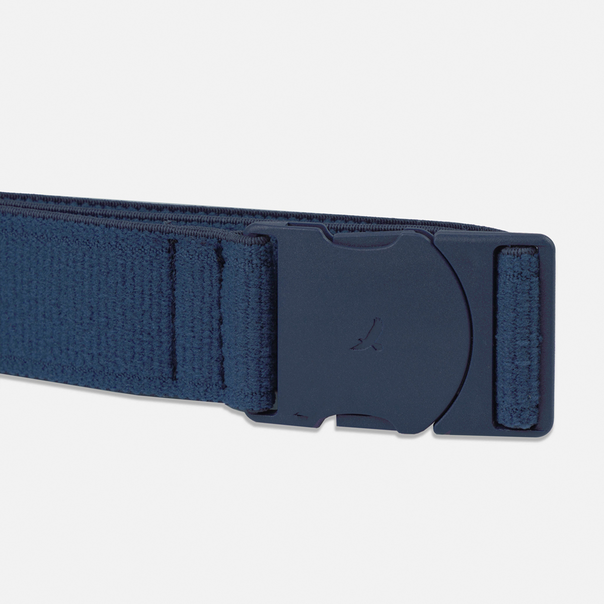 Slim Simple Dark Blue Stretch Belt