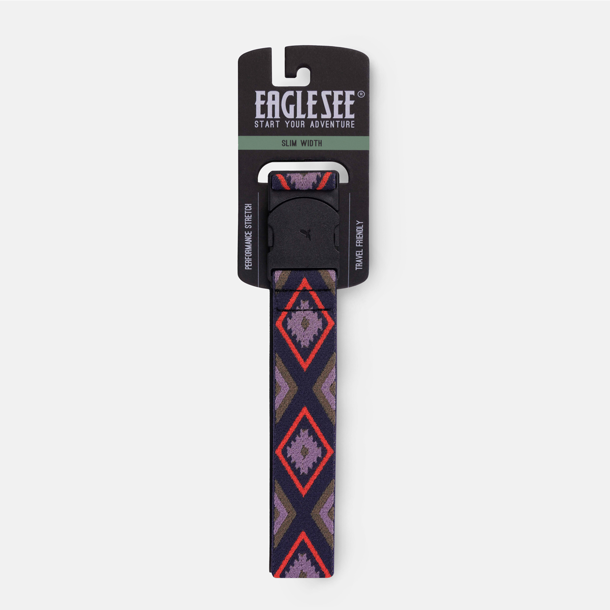 Adventure Stretch Belt Slim Tribal Black/Red 