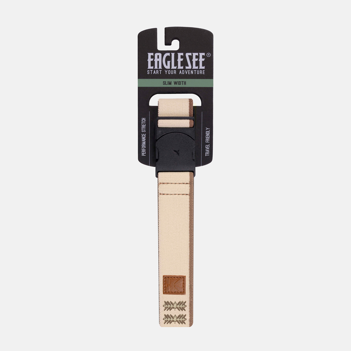 Adventure Stretch Belt Slim Cream Eagle