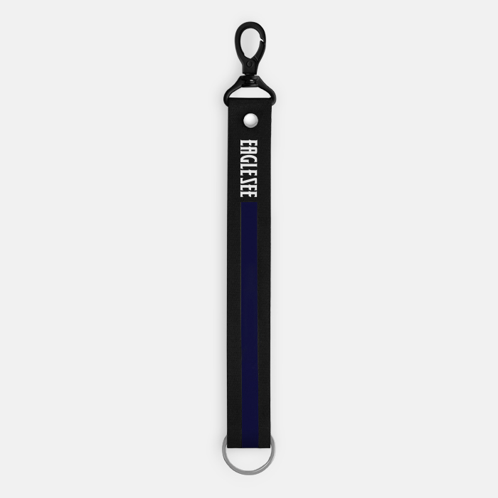  Medium Dark Blue Text Line Lanyard 