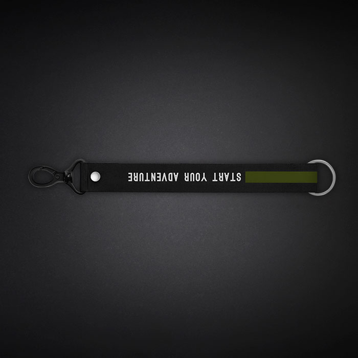  Medium Green Text Line Lanyard 