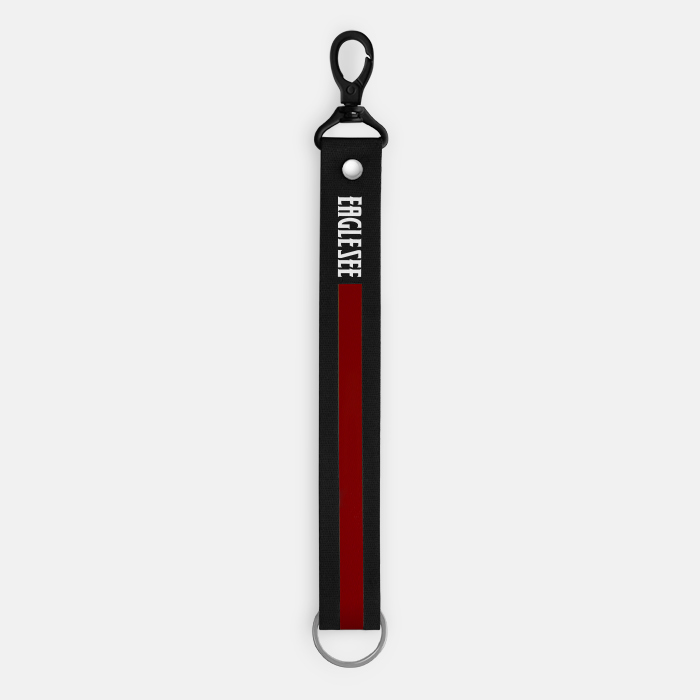  Medium Red Text Line Lanyard 