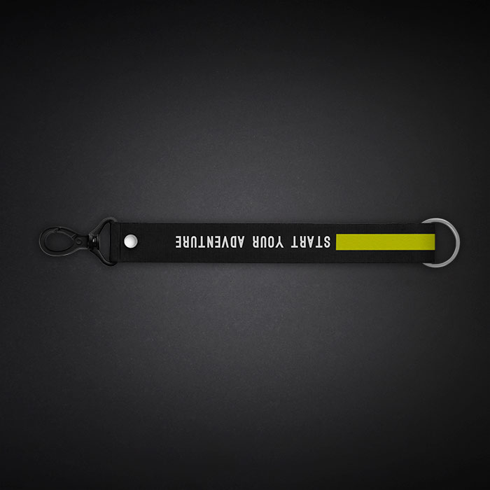  Medium Yellow Text Line Lanyard 