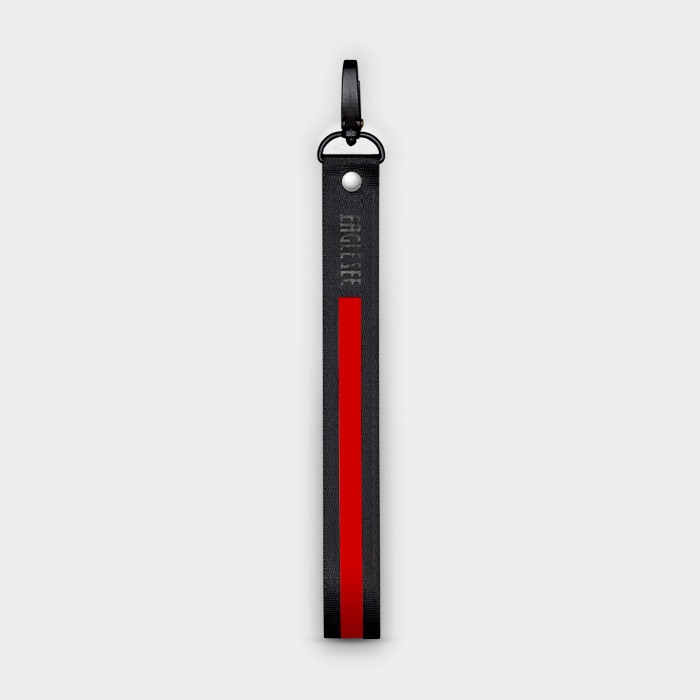  Medium Red Text Line Lanyard 