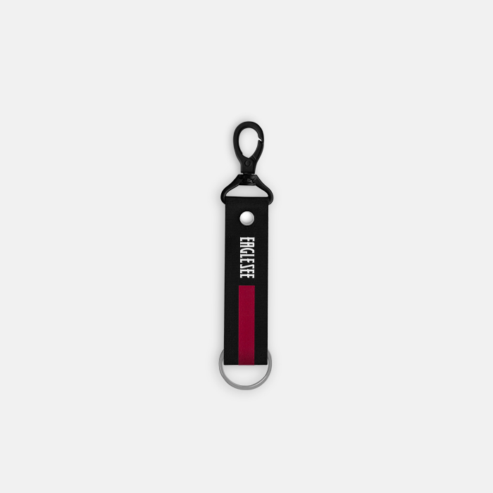 Small Red Text Line Lanyard