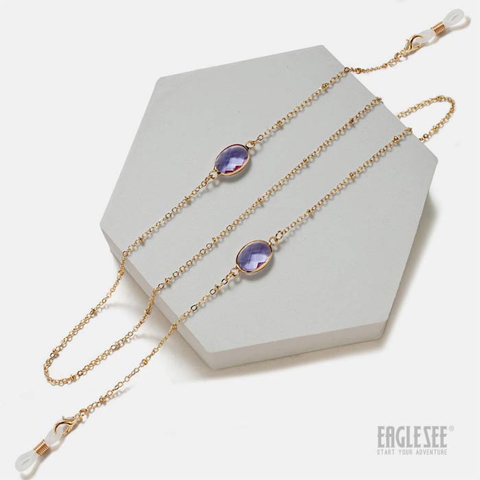 Purple Big Stone Chain