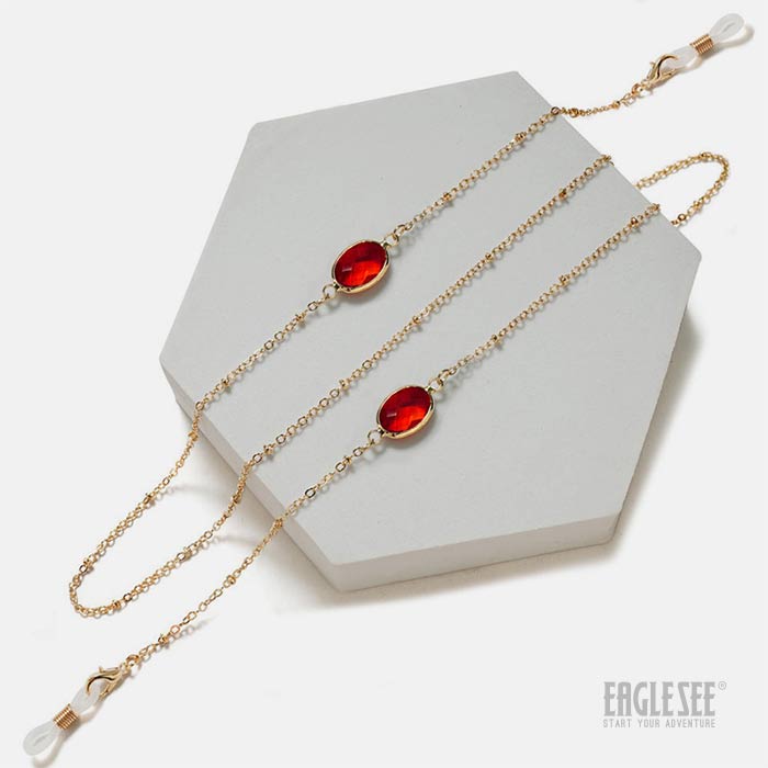 Red Big Stone Chain