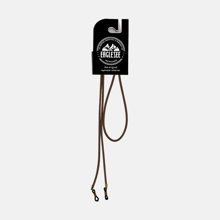 Dark Brown Round Leather