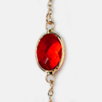 Red Big Stone Chain