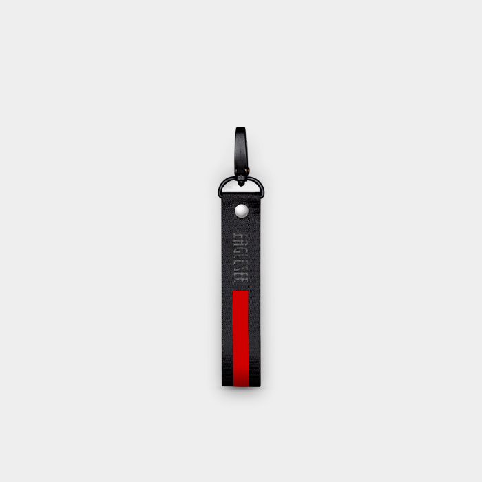 Small Red Text Line Lanyard
