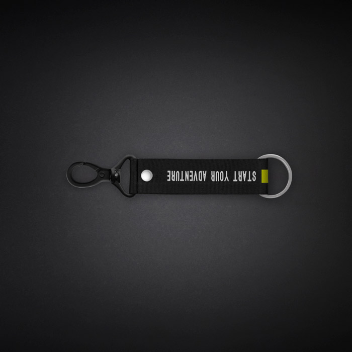 Small Yellow Text Line Lanyard